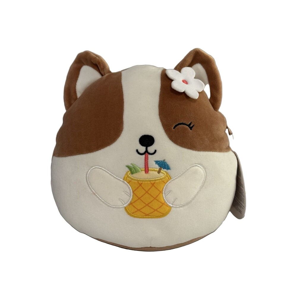 Squishmallows Regina S8 #545-12 Corgi Pineapple Drink 8 inch Plush Toy